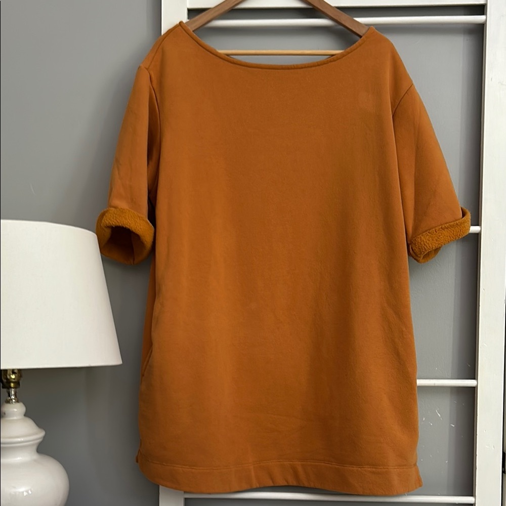UO Sweatshirt Mini Dress in Ochre